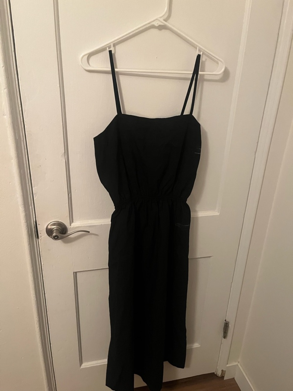 Deluc Black Spaghetti-Strap Midi Dress